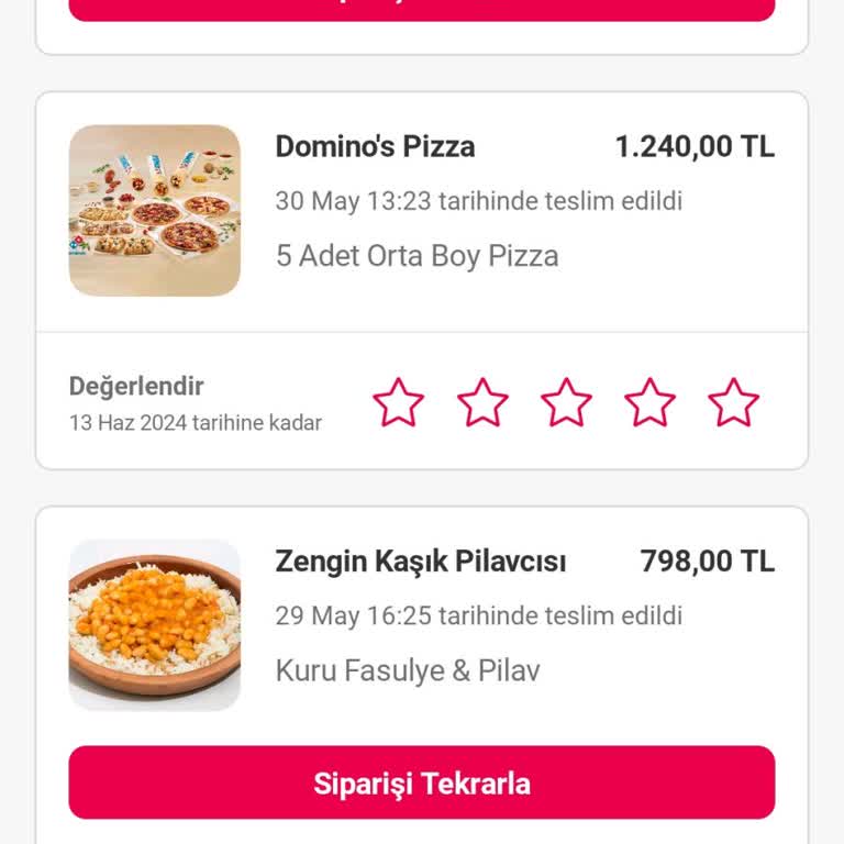 Yemeksepeti İptal Edilen Sipariş