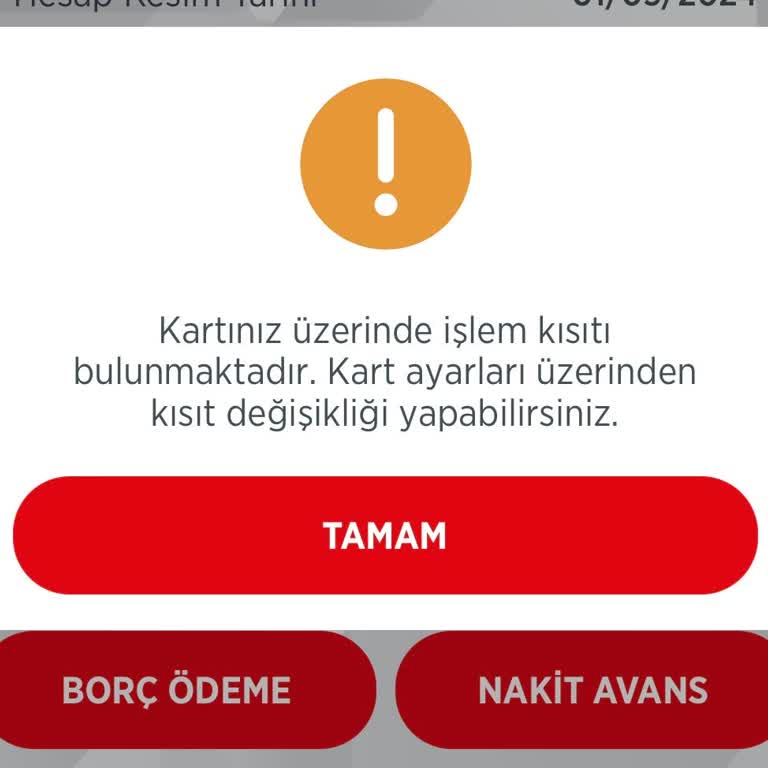 Ziraat Bankası İşlem Kısıtını Kaldıramıyorum