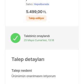 Hepsiburada Yanlış İşlem Şikayeti