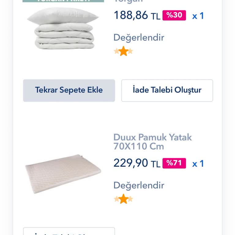 Baby Mall Siparişi İptal Edemiyorum
