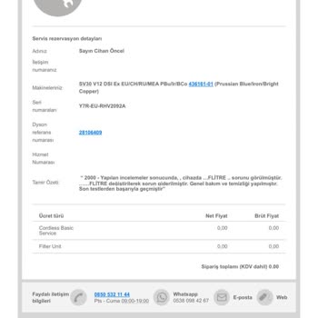 Dyson V12 Cihazımızı Ankara Servisine Teslim Ettik, Pişman Olduk.