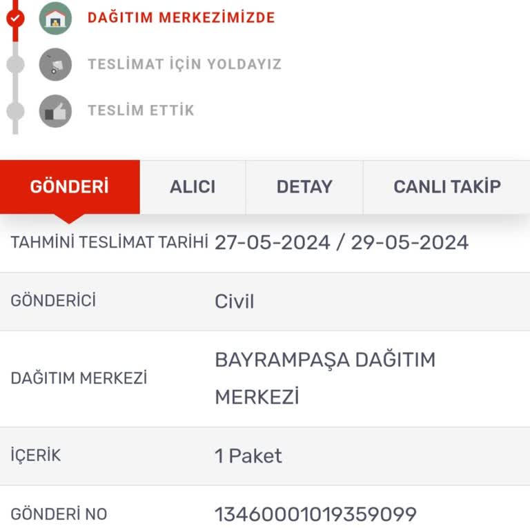 KARGOMsende Kargomun Verilen Tarihte Elime Ulaşmaması Adına