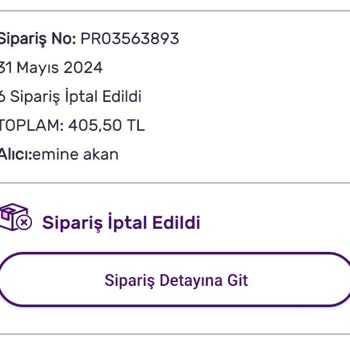 Gratis Siparişimi Kendisi İptal Etti