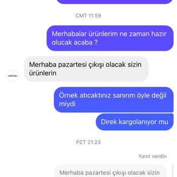 Mistbeige Siparişim Kargoya Verilmedi. Mesajlara Cevap Vermiyor.