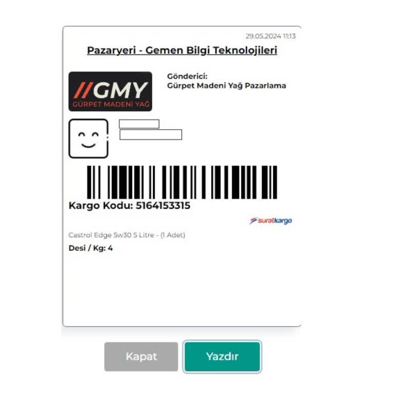 Sanalyagmarket.com'dan Sipariş Verilen Motor Yağı 11 Gündür Kargoya Verilmedi!