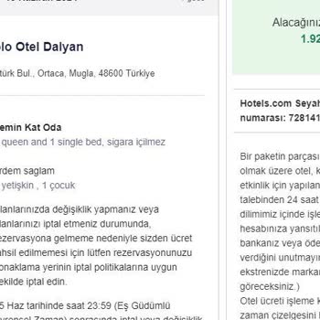 Hotels.com 1 Hafta Kala Otelimizi İptal Ettiler...
