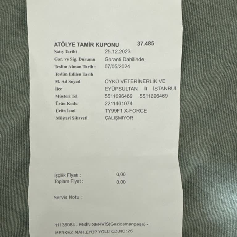 Tefal X Force 15.60 Yasal Sürecin Çok Üzerinde Tamir Süresi