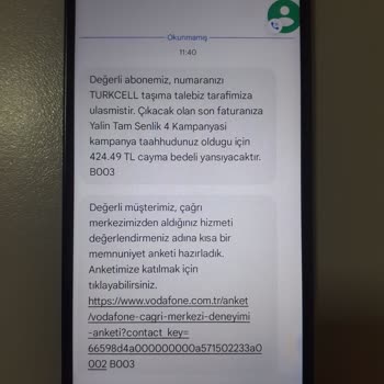 Vodafone Yanıltıcı Bilgilendirme Ve Yüksek Cayma Bedeli