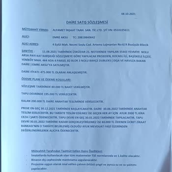 Alfamet İnşaat Aldatmacası - İnşaat Yapılmadı Para İadesi Yapılmadı