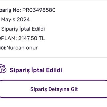 Gratis'in Sipariş İptalinde Bulunması