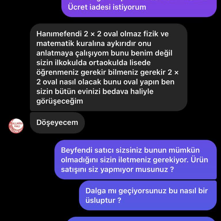 Allmira Halı Yanlış Ve Faturasız Ürün Gönderiyor.