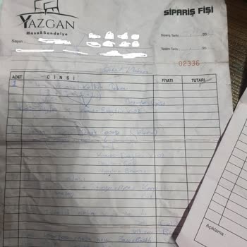 Yazgan Masa Sandalye Sipariş Fiyaskosu Hakkında