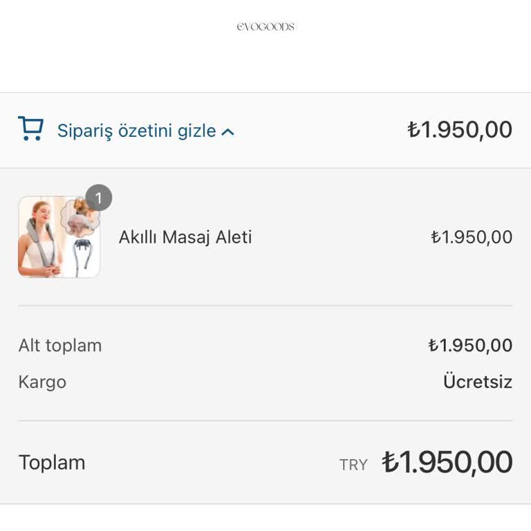 Evogoods Akıllı Masaj Aleti İade Sorunu