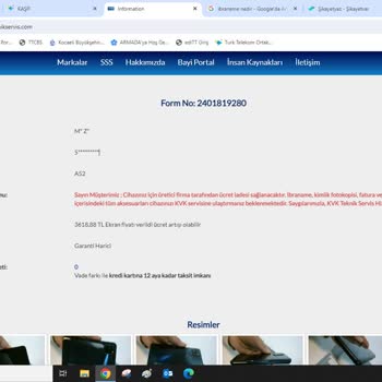 KVK Teknik Servis Müşteriyi Mağdur Ediyor