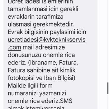 KVK Teknik Servis Müşteriyi Mağdur Ediyor