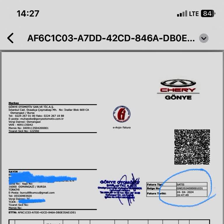 Chery Nisan Ayı Akaryakıt Kampanya Mağduriyeti