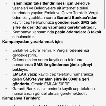 Garanti BBVA Kampanya Dahilinde Taksit Yapmadı.