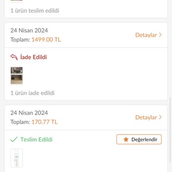 Trendyol Nedensiz Sipariş İptali