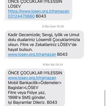 LÖSEV'in İzinsiz Olarak Sürekli Mesaj Atması Ve İptal Link Yollamaması