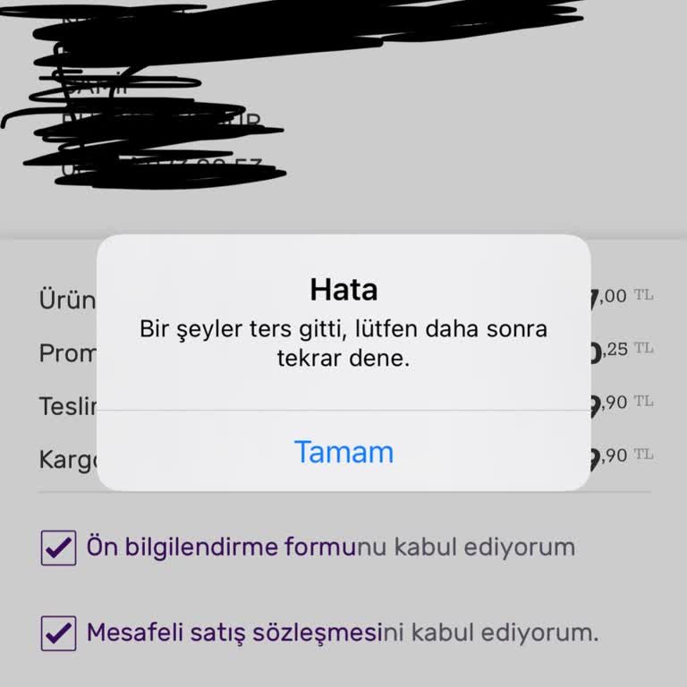 Gratis Online Üzerinden Sürekli Denememe Rağmen Alışveriş Yapamıyorum