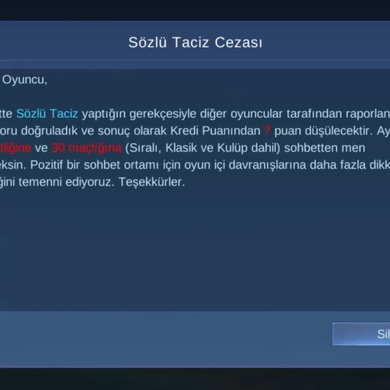 Mobile Legends Tek Taraflı İncelenmeden Verilen Cezalar!