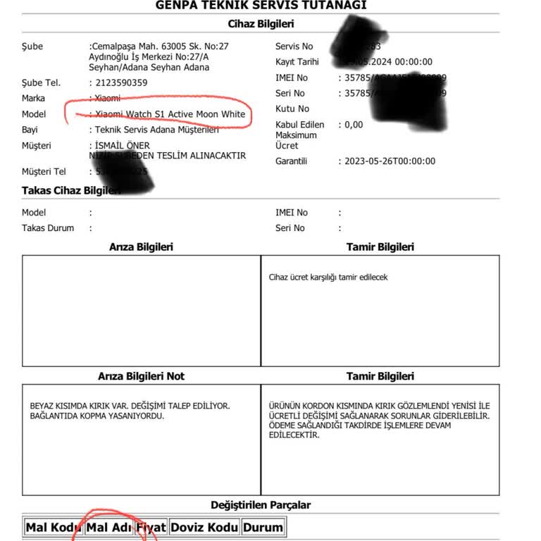 Xiaomi Watch S1 Active Satış Sonrası Hizmet Anlayışı