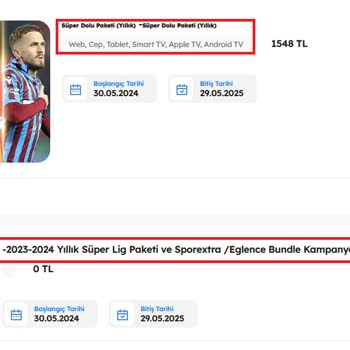 TOD Tv TOD-Yeni Sezon Maçları Diye Gönderilen Mesajla Eski Sezon Üyelik Satış