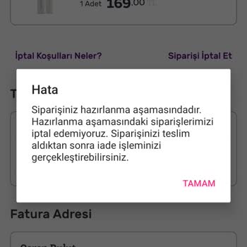 Gratis Sipariş İptal Etme Sorunu