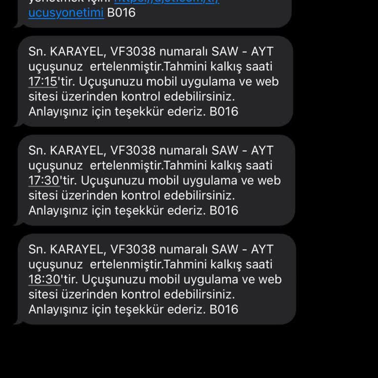 AJet (Anadolu Jet) Yorulduk Şu An