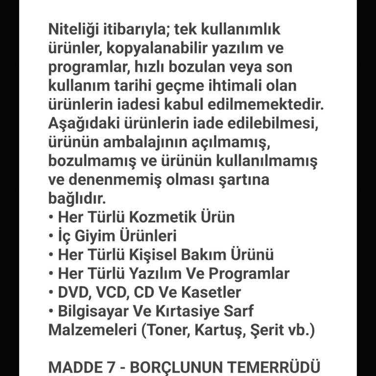 PaulMark Online'dan Alınan Bir Ürünün Mağazadan Değişim Yapılamayışı