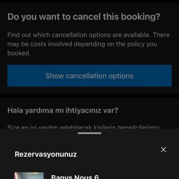 Booking Rezervasyon İptali