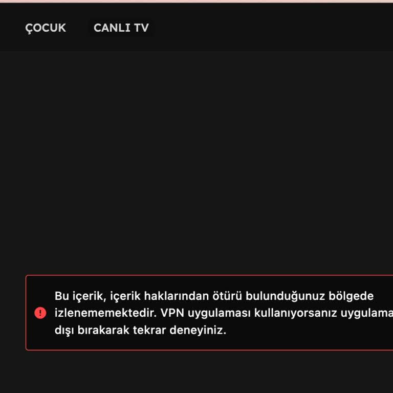 Tod TV - Ülke Bölge Kısıtlaması Sorunu