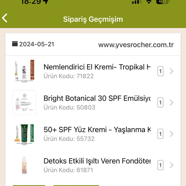Yves Rocher Kargo Gelemden Teslim Alınmadı Yapılıp İade Edildi