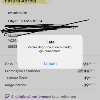 Gratis Hata Veriyor Mağdurum