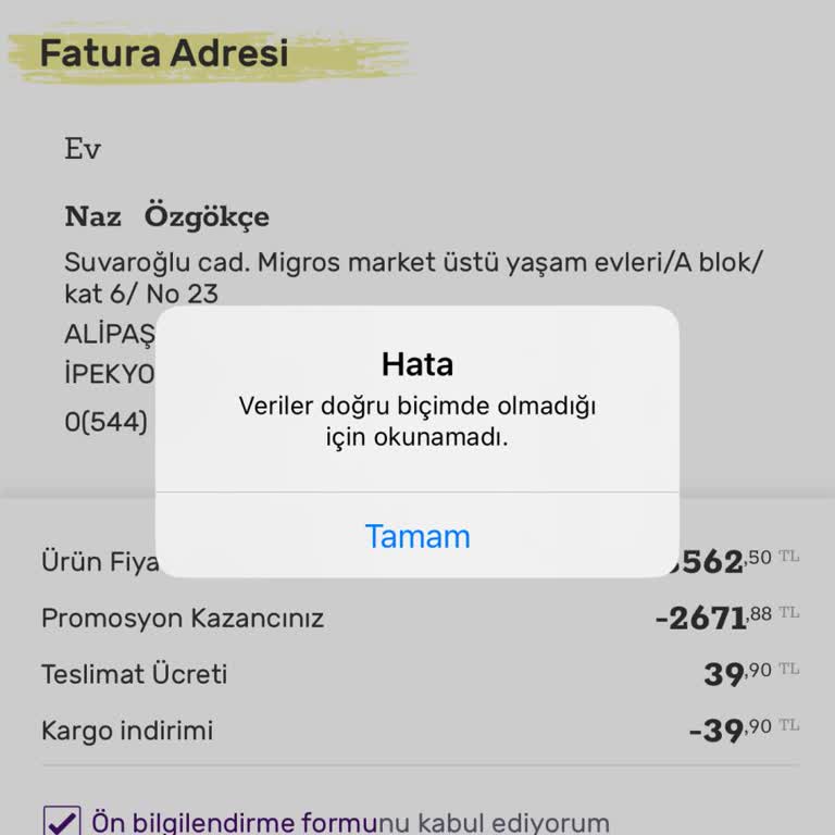 Gratis Online Alışveriş Sorunu