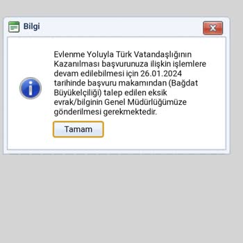 Nüfus ve Vatandaşlık İşleri Evlenme Yoluyla Vatandaşlık Başvurusu