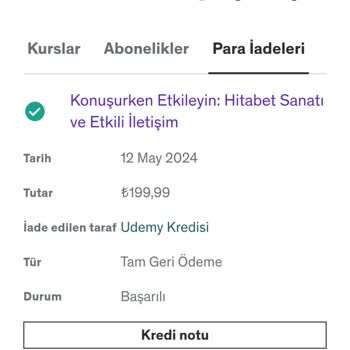 Udemy Para İadesi Sorunu