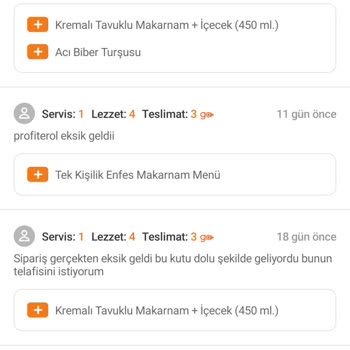 Trendyol Yemek Makarnam Eksik Sipariş Getiriyor