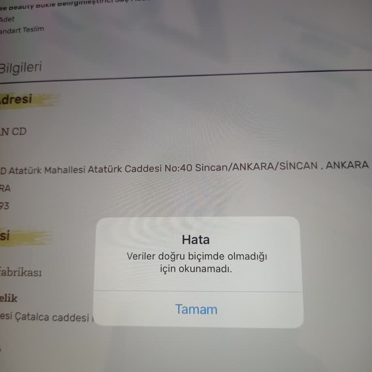 Gratis Veriler Doğru Biçimde Okunmadı
