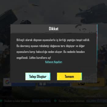 PUBG (Pubgmobile.com) Engel Yedim, Kalkmasını İstiyorum