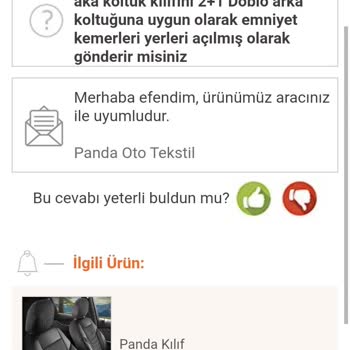 Trendyol Hatalı Koltuk Kılıfı