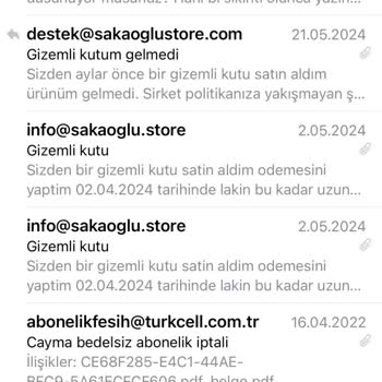 Sakaoğlu Store Gizemli Kutu Siparişim 69 Gündür Gönderilmedi!