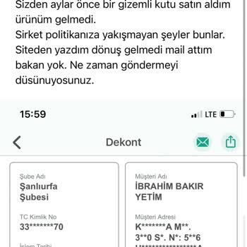 Sakaoğlu Store Gizemli Kutu Siparişim 69 Gündür Gönderilmedi!