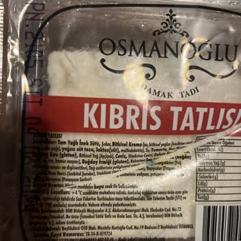 BİM Osmanoğlu Kıbrıs Tatlısı