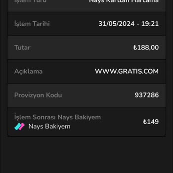 Gratis İşlem Başarısız Oldu Hatası Verdi Param Çekildi