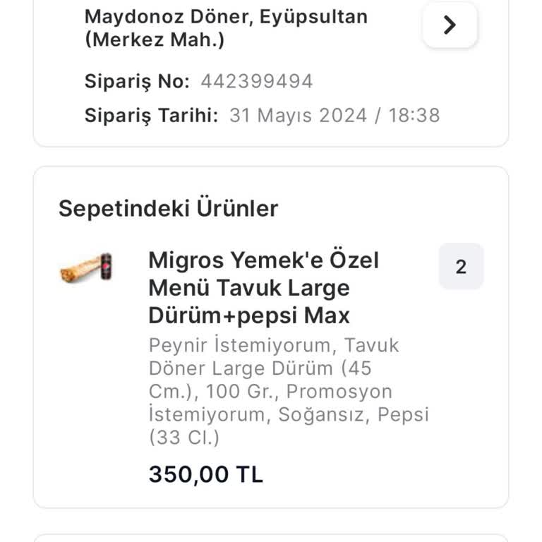 Maydonoz Döner Maydanozdur Yarım Saatlik Siparişi 2 Saatte Getirdi