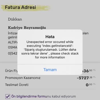 Gratis Uygulamadan Kampanyaya Dahil Olamayışımız