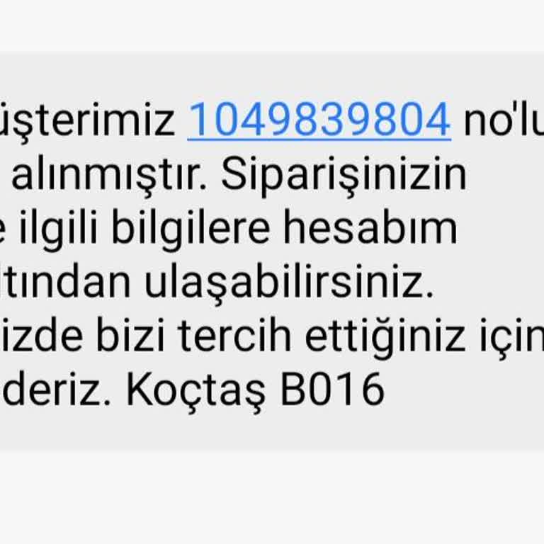 Koçtaş Kargomdan Haber Alamıyorum