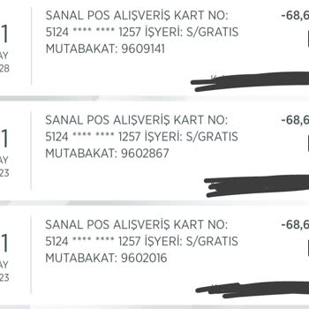 Gratis Ödeme Başarısız Oldu Diyor Ama Hesabımdan Parayı Çekti.