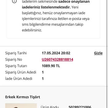 U.S. Polo Assn. İadesi Yapılmayan Ürün